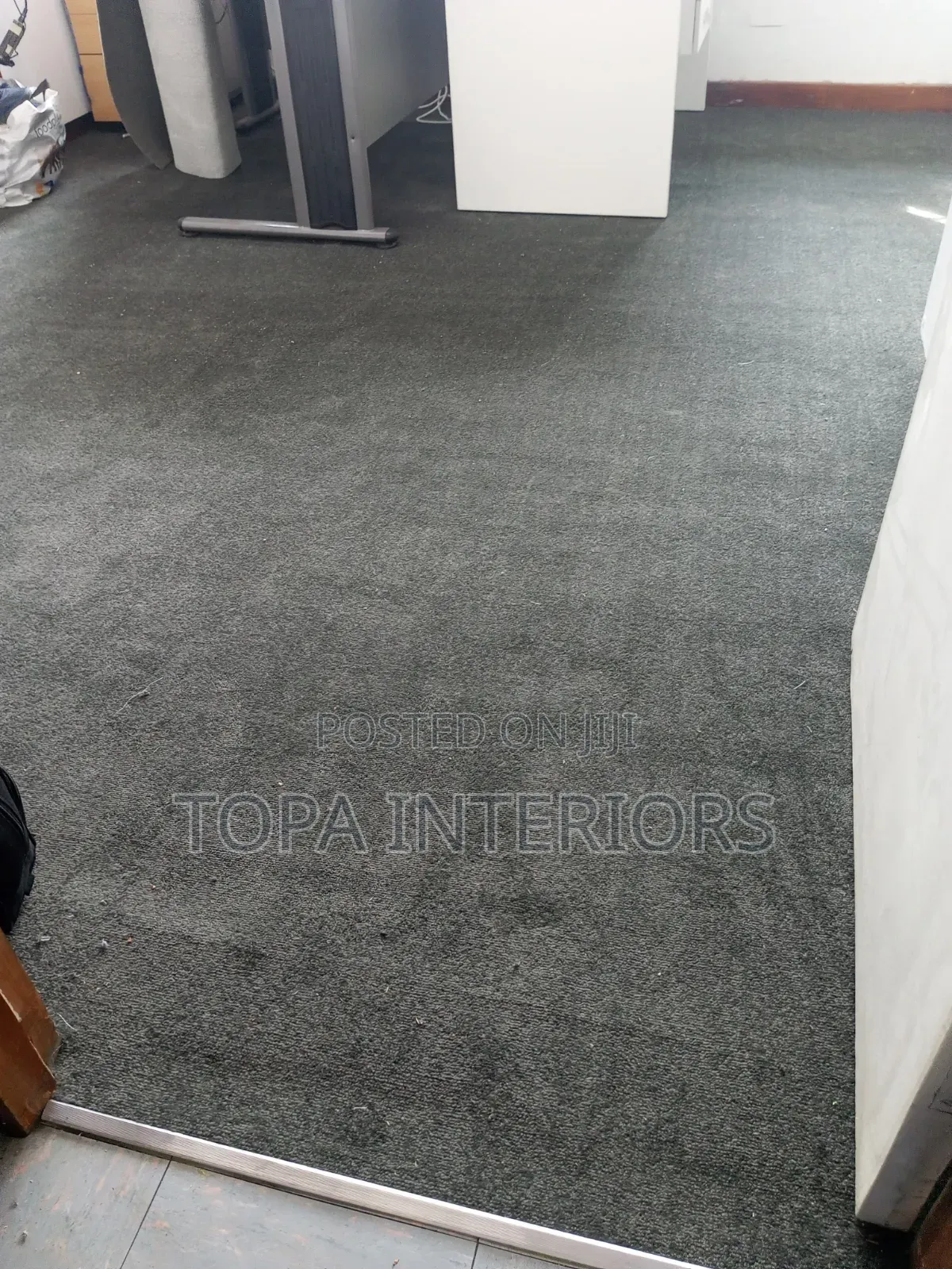 Dark Grey Wall to Wall Carpets for Office Floor Cover 8mm Thick