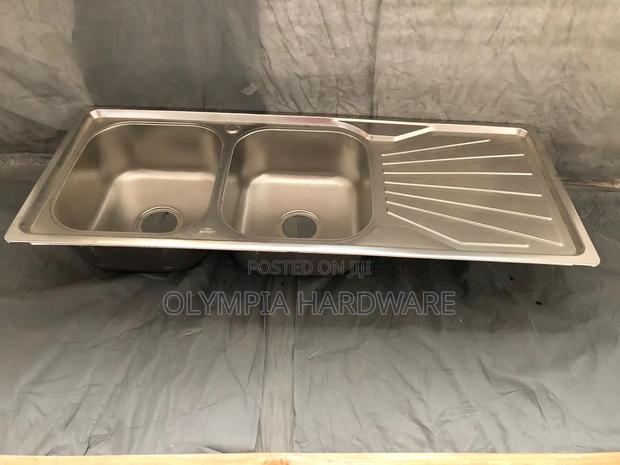 Kitchen Sink Double Bowl, Single Drain - main view