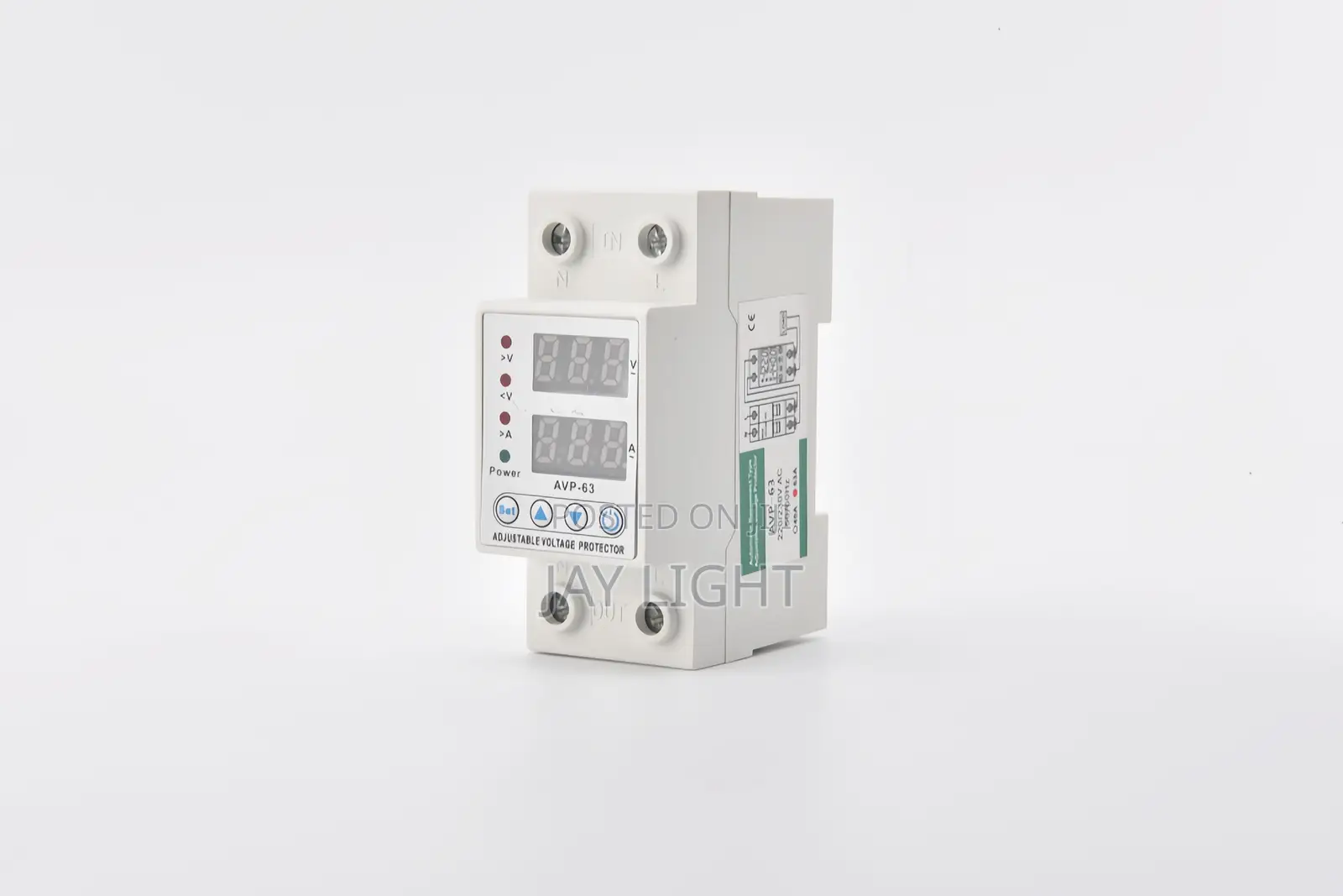 63A 230V Single Phase DIN Rail Adjustable Overvoltage and Undervoltage