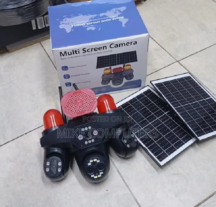 4g 4lens Solar CCTV Camera Dual Panel