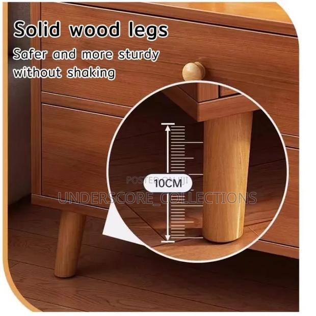 Brown Multilayer Storage Large Capacity Bedside Drawer - thumbnail 3