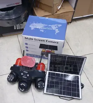 4G Solar PTZ Camera 4 Lens 360° Outdoor CCTV