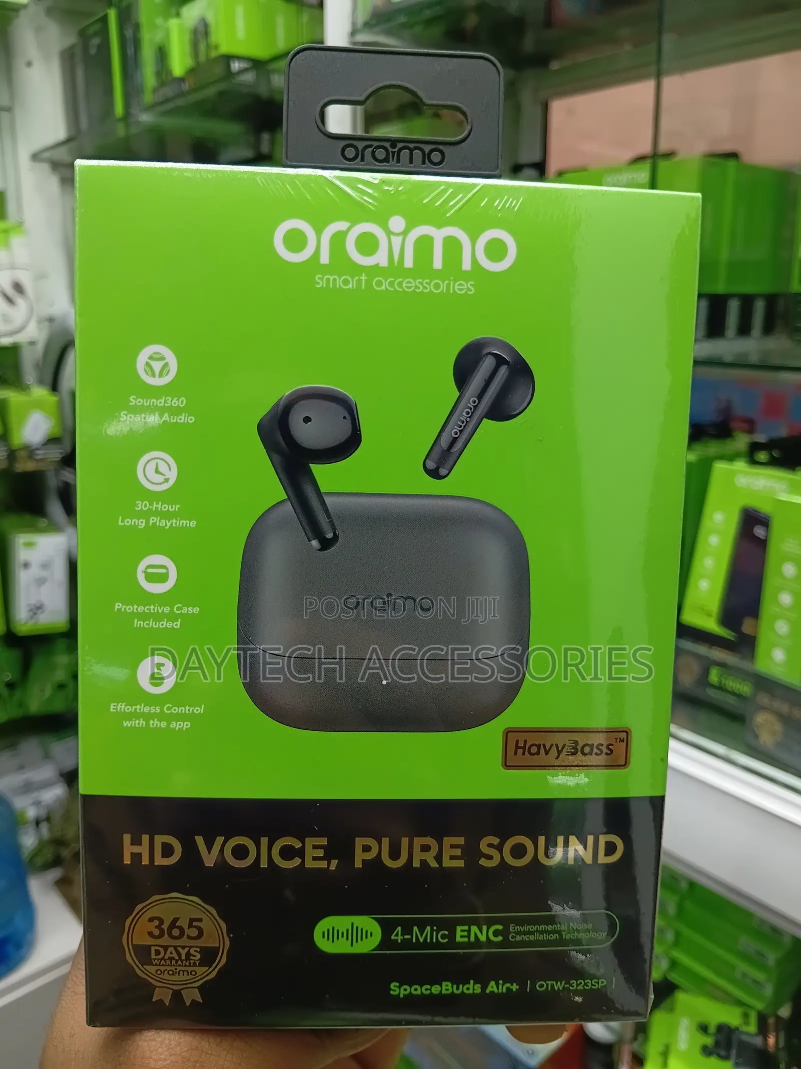 Oraimo SpaceBuds Air+ Semi-in-Ear True Wireless Earbuds.