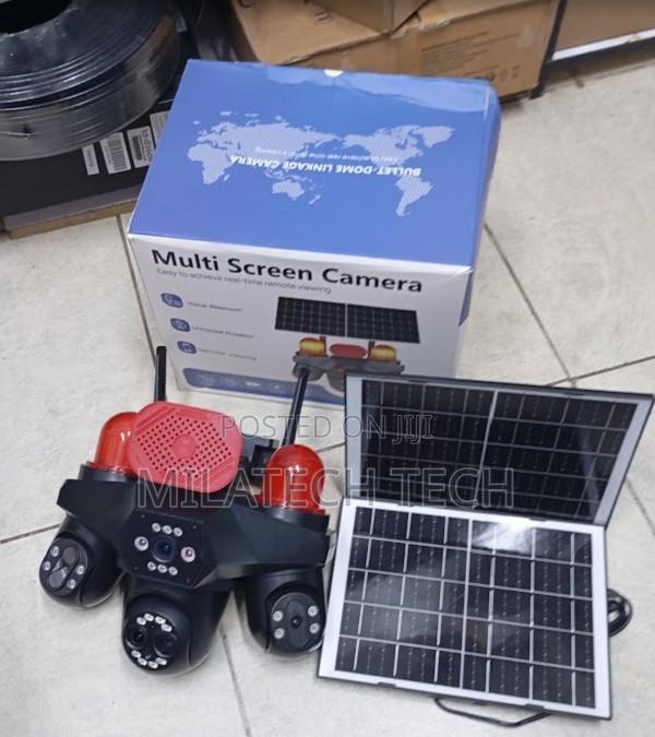 4 Lens 4G Solar Security Camera With SIM Card and Siren