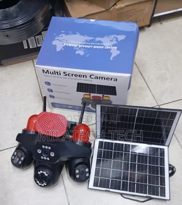 4 Lens 4G Solar Security Camera With SIM Card and Siren