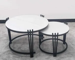 2 in 1 Executive Pure Marble Table