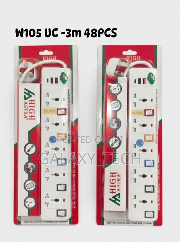 HIGH ASTRA 5-Way,3M Extension Socket + USB - main view
