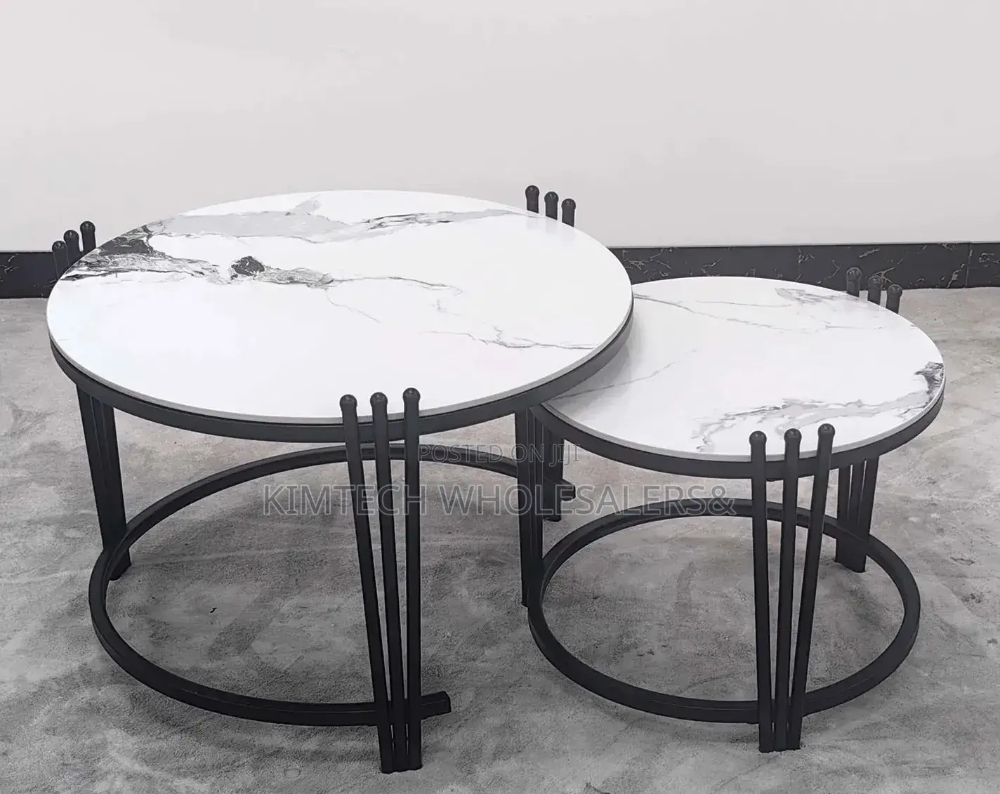 2 in 1 Executive Pure Marble Table