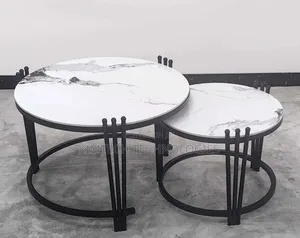 2 in 1 Executive Pure Marble Table