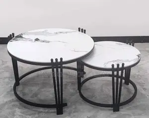 2 in 1 Executive Pure Marble Table