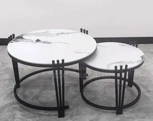 2 in 1 Executive Pure Marble Table