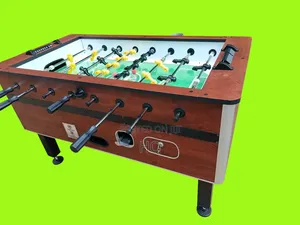 Foosball Soccer Table Made of Mahogany