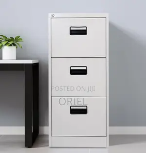 Office Cabinet : Metallic Filing 3-Drawer Cabinet