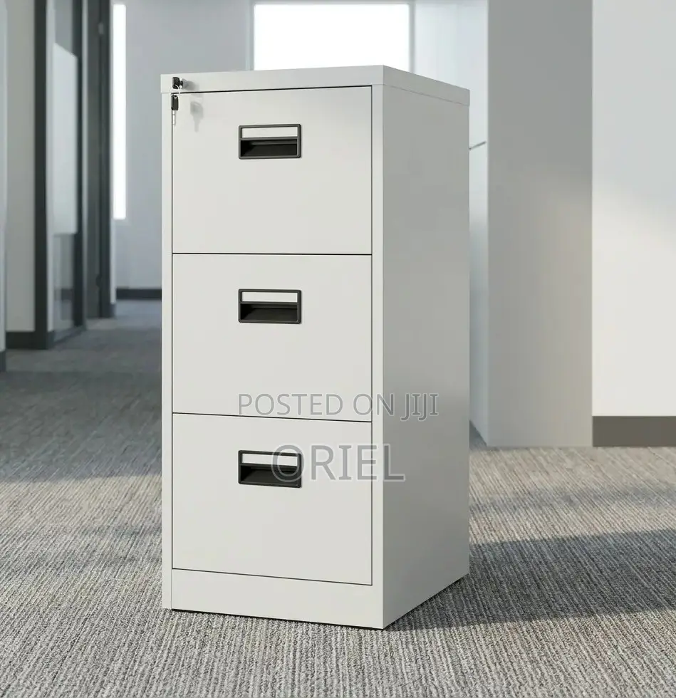 Office Cabinet : Metallic Filing 3-Drawer Cabinet