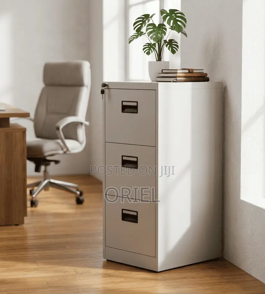 Office Cabinet : Metallic Filing 3-Drawer Cabinet
