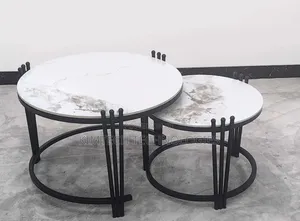 2 in 1 Executive Pure Marble Table