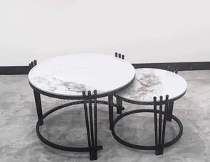 2 in 1 Executive Pure Marble Table