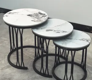 3 in 1 Executive Pure Marble Table
