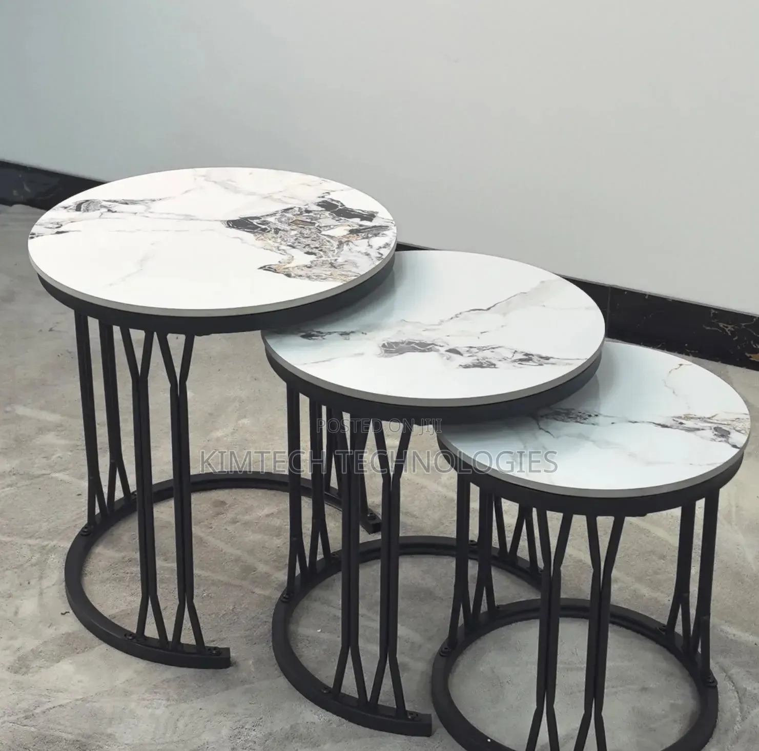3 in 1 Executive Pure Marble Table