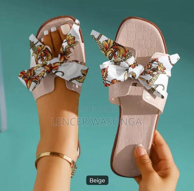 Floral Bowknot Flat Sandals Size 38-42 - thumbnail 3