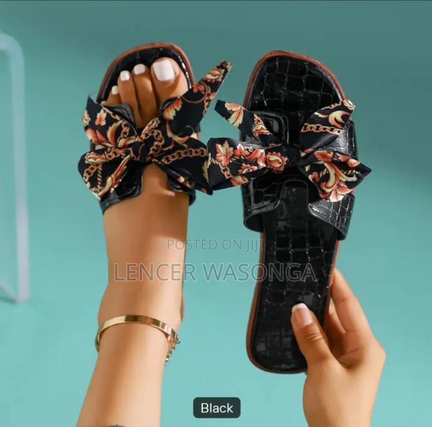 Floral Bowknot Flat Sandals Size 38-42 - thumbnail 4