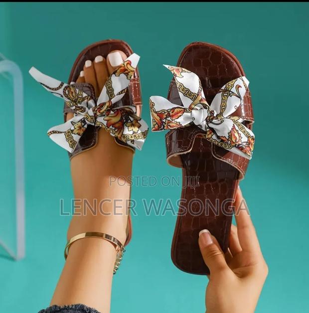 Floral Bowknot Flat Sandals Size 38-42 - thumbnail 5