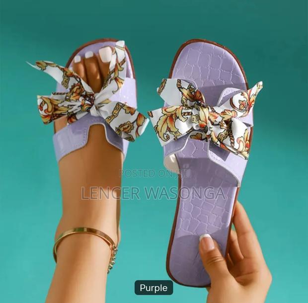 Floral Bowknot Flat Sandals Size 38-42 - thumbnail 6