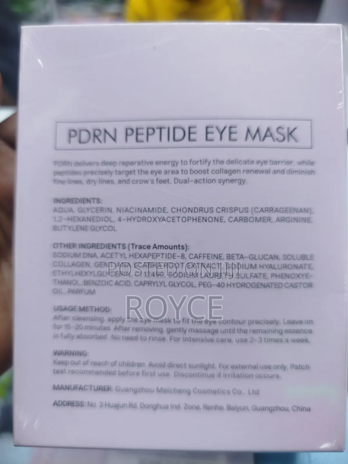 Peptide Eye Mask