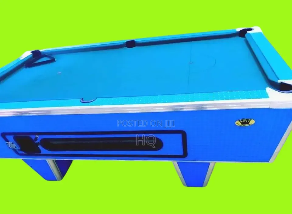 A Blue Pool Table Is Available