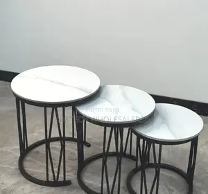 3 in 1 Executive Pure Marble Table