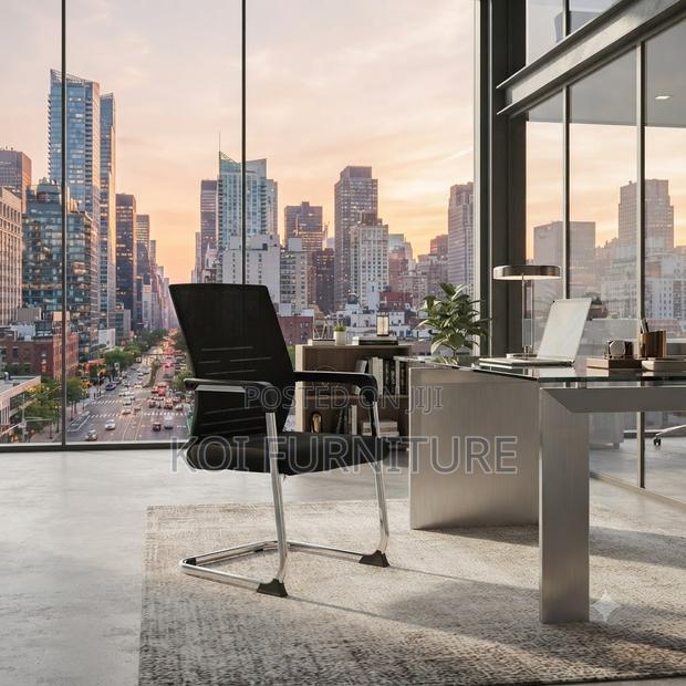 Office Chairs; High Back Mesh Visitors Sled Legs Office Seat - main view