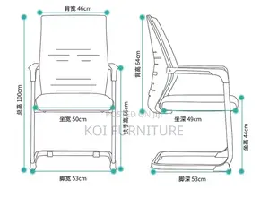 Office Chairs; High Back Mesh Visitors Sled Legs Office Seat
