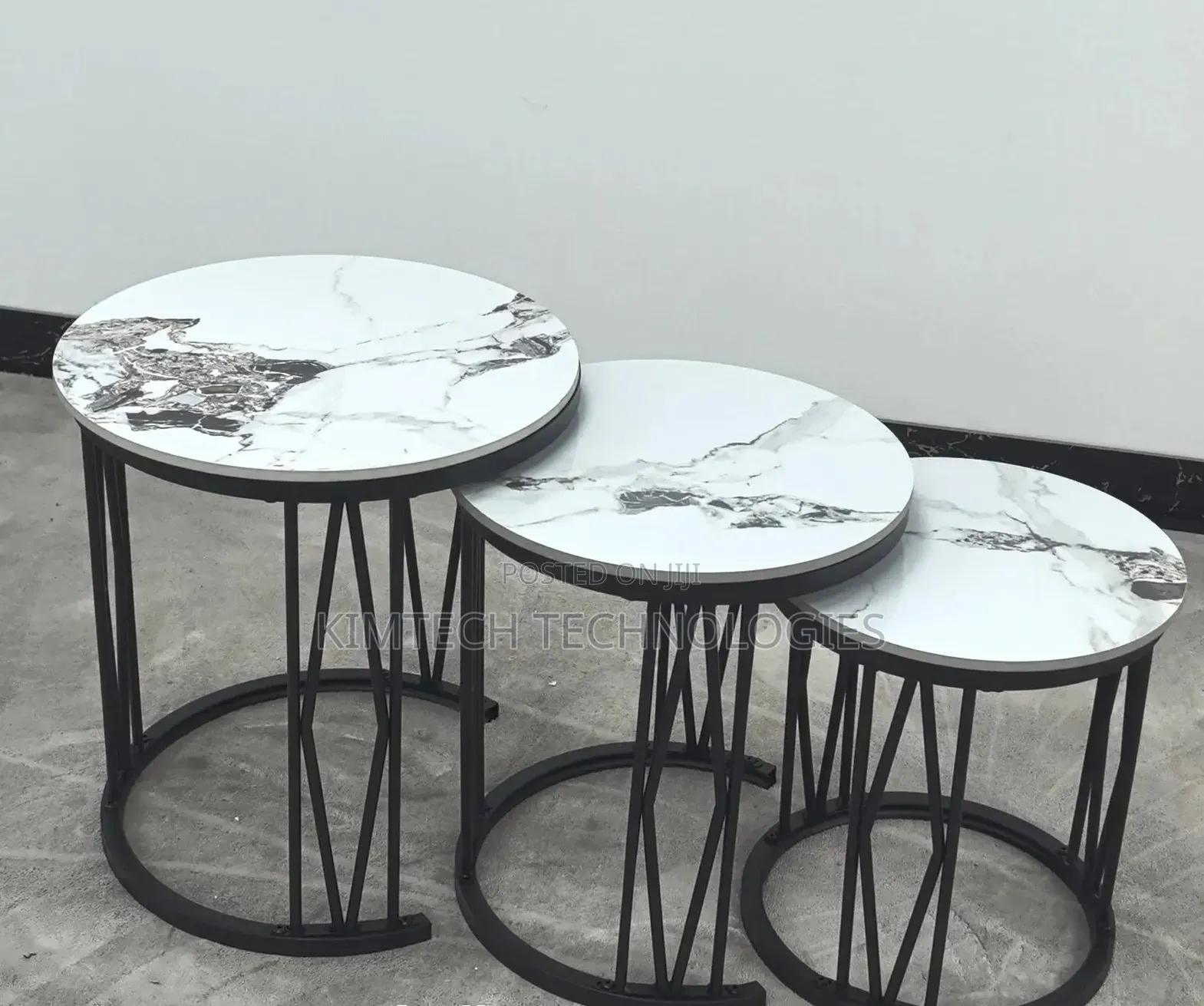 3 in 1 Executive Pure Marble Table