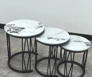 3 in 1 Executive Pure Marble Table