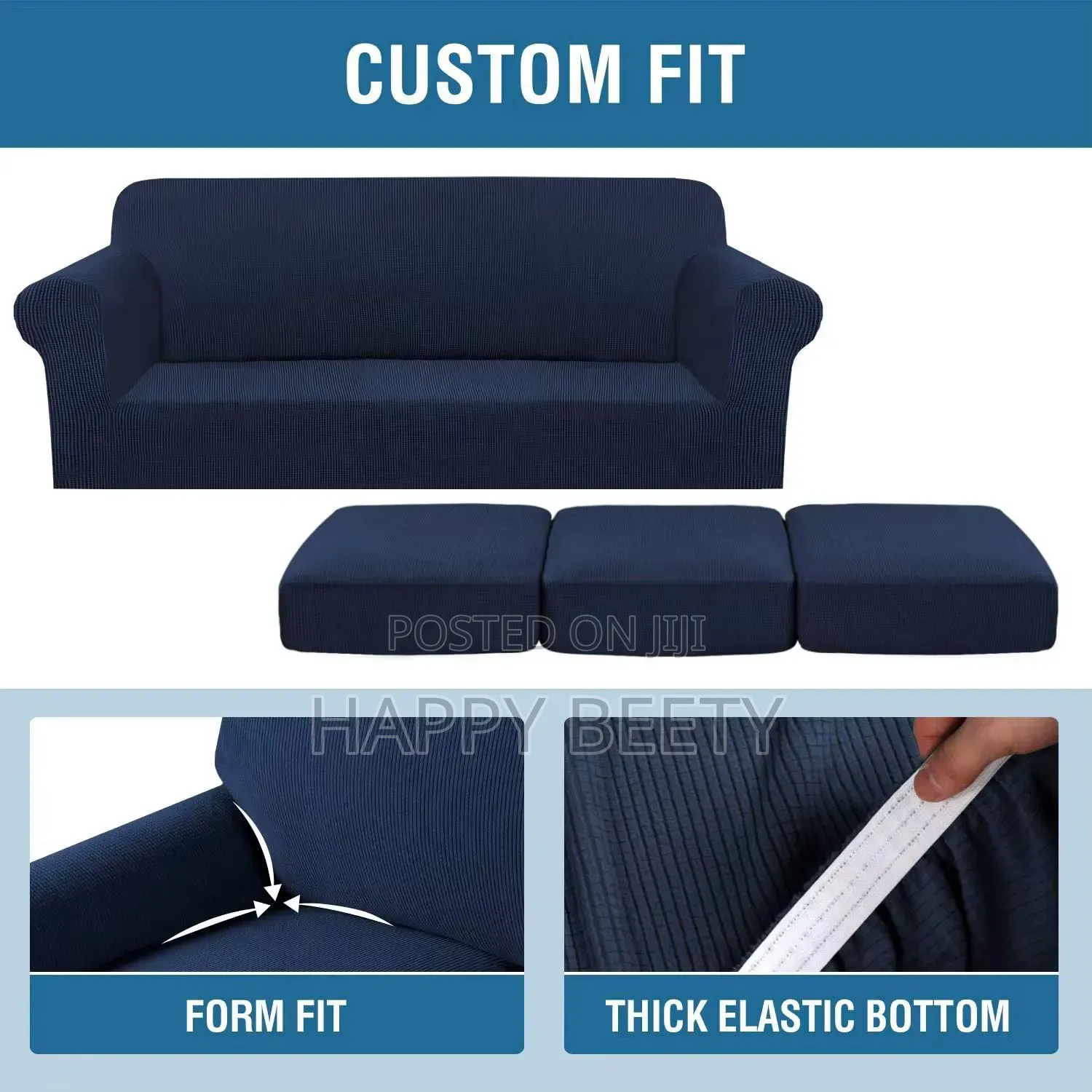Jacquard Material Slip on Seat Covers With Big Fitting Seat Covers