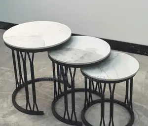 3 in 1 Executive Pure Marble Table