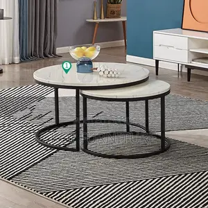 Coffee Table; Dual Marble Home Office Table