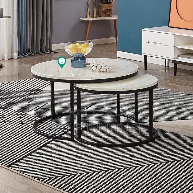 Coffee Table; Dual Marble Home Office Table - main view