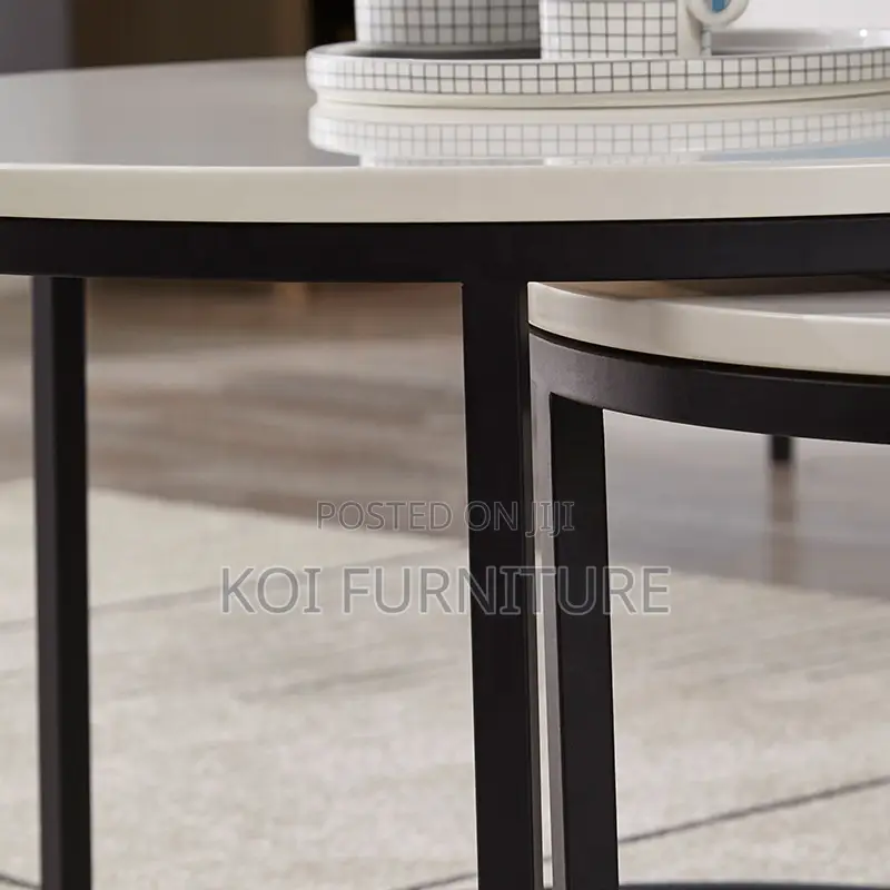 Coffee Table; Dual Marble Home Office Table