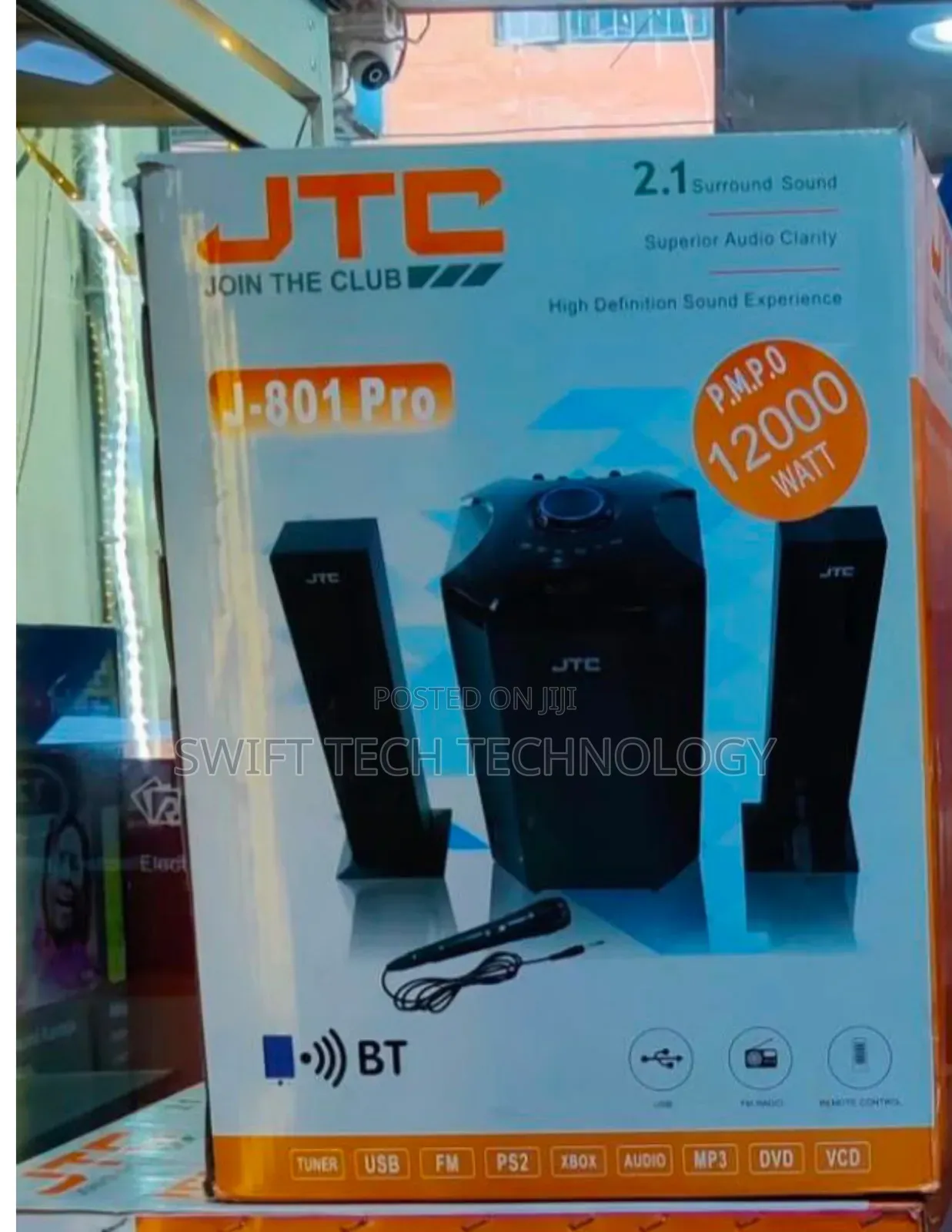 JTC Mtungi 2.1ch Hometheatre-Bt/Fm/USB-12,000w-System