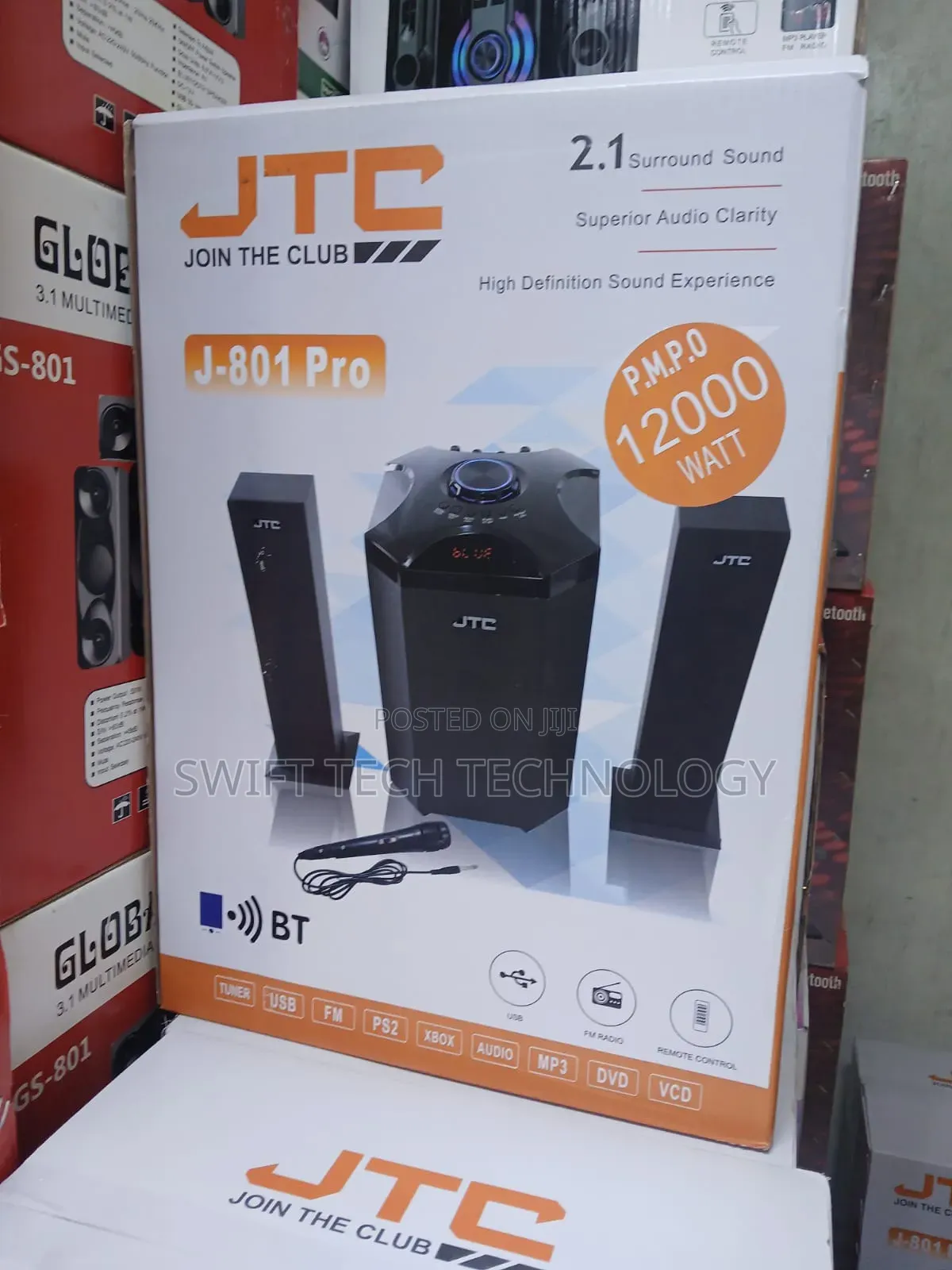 JTC Mtungi 2.1ch Hometheatre-Bt/Fm/USB-12,000w-System