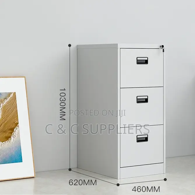 3-Drawer Cabinet With Key Lock