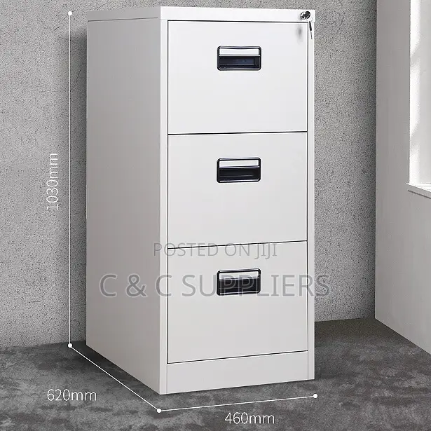 3-Drawer Cabinet With Key Lock