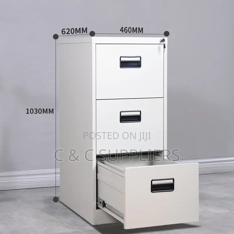 3-Drawer Cabinet With Key Lock