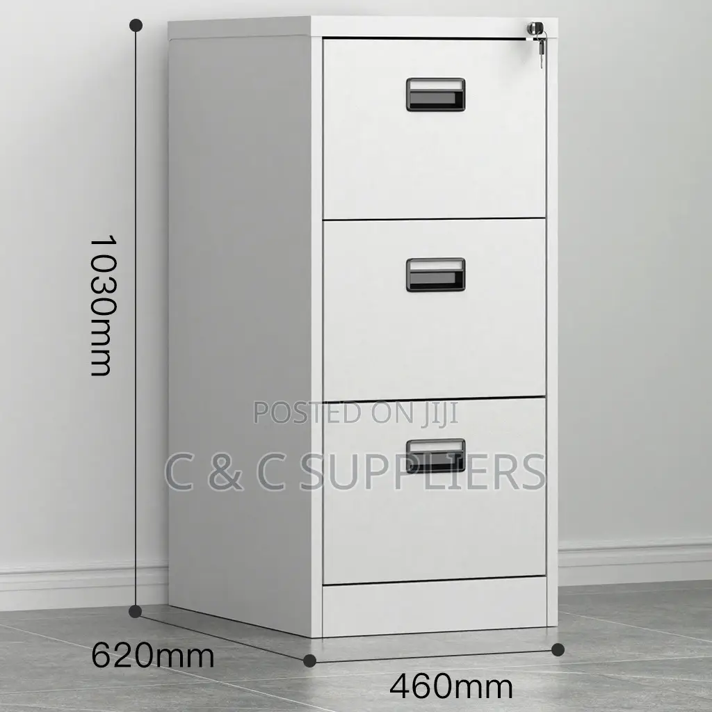 3-Drawer Cabinet With Key Lock