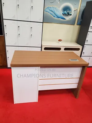 1.2M White and Oak Office Desk