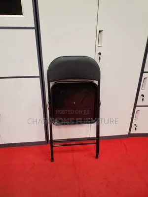 Black Padded Metal Folding Chair