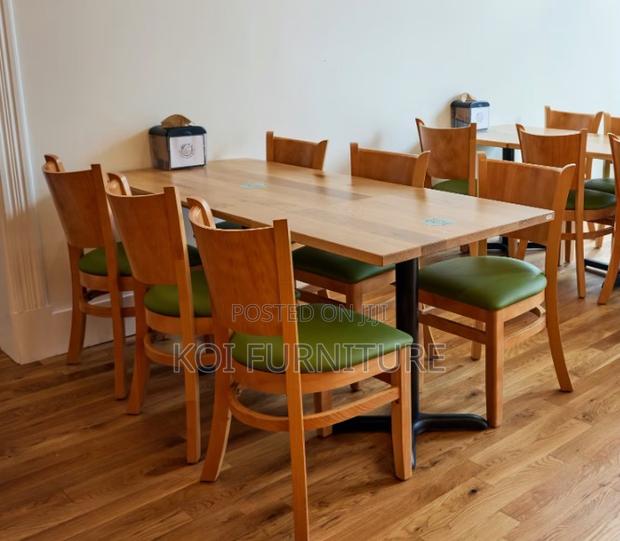 Dining Set; Six Seaters Dining Set With Mahogany Finish - thumbnail 2