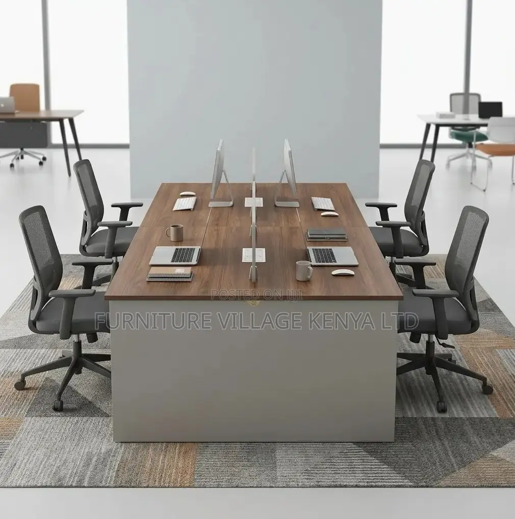 Workstation; Wooden Imported Working Station for Four