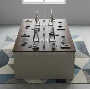 Workstation; Wooden Imported Working Station for Four